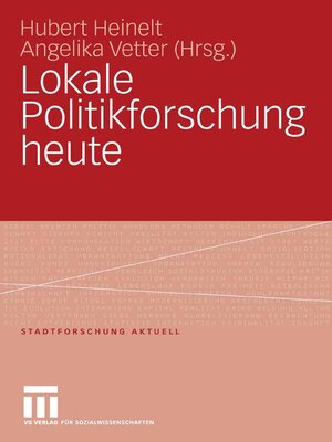 cover image of Lokale Politikforschung heute